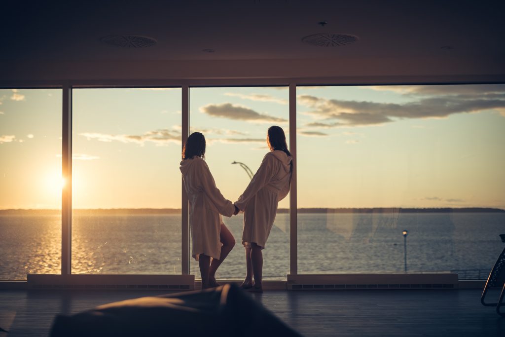 Noah Spa Salle de repos avec coucher de soleil